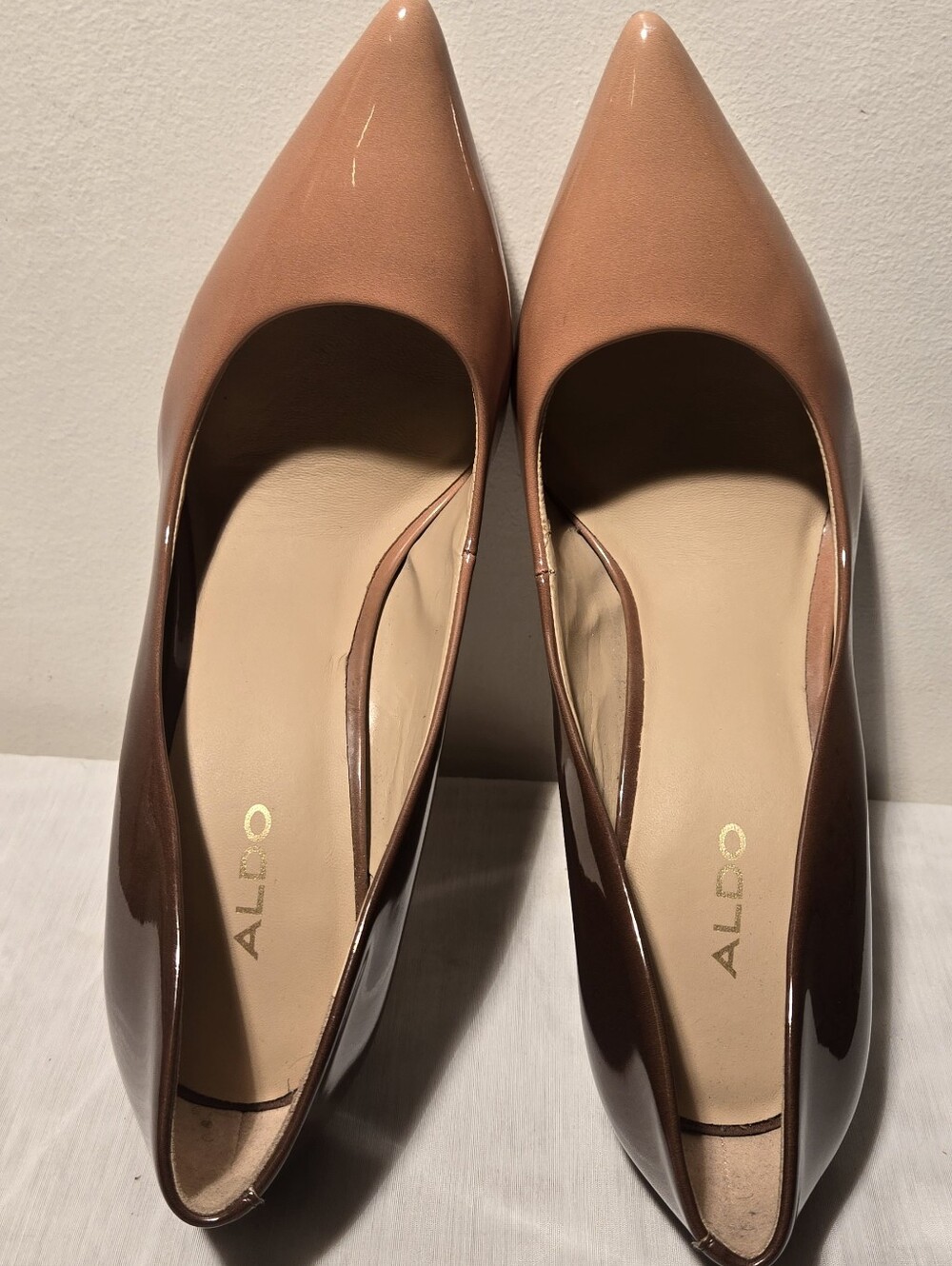 ALDO Brown Patent Pointed-Toe Stiletto Pumps - Picture 5 of 8